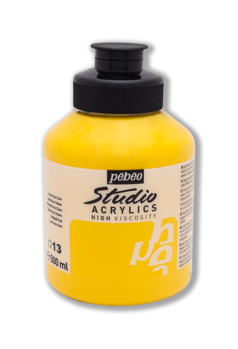  Studio Acrylics 500-Milliliter Acrylic Paint, Primary Yellow