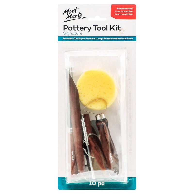 Mont Marte-Pottery Tool Kit 10 Pieces-MMSP0001
