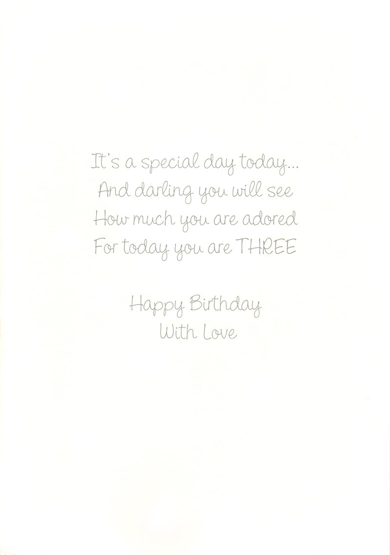 Greeting Card-For a Special Daughter 3rd Birthday