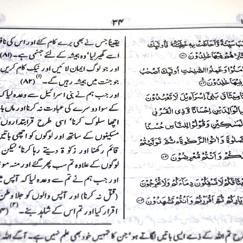 Quran 17 x 24 translation, meaning and interpretation of Urdu - Chamois