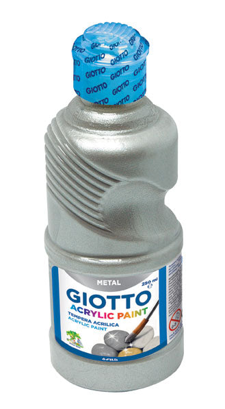 Giotto Acrylic Paint 250ml Silver-533900