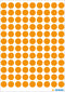 Herma-Vario Sticker Color Dots 8mm Luminous Orange-1844