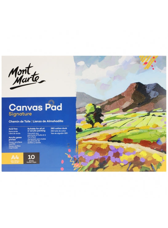 Mont Marte-Canvas Pad A4 280gsm 10 Sheet-CAXX0024