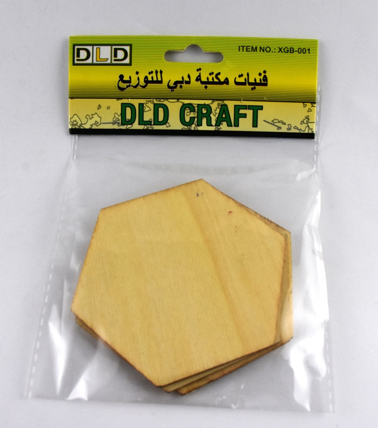 DLD Craft-Wooden Shape Octagon 4 Pieces-YXP-052