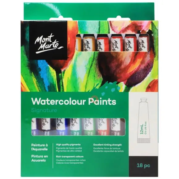 Mont Marte-Water Color 18 Color x 12ml set-PMHS0048
