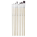 PEBEO-BRUSH BROWN MIX BRISTLE LONG HAND 8PCS-952405