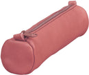 PENCIL CASE ROUND LEATHER AGE BAG PINK-77020