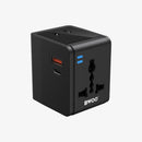 BWOO Universal Travel Adapter 15W 2 in 1 with Type-C + USB-A for EU UK AUS US