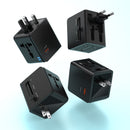 BWOO Universal Travel Adapter 15W 2 in 1 with Type-C + USB-A for EU UK AUS US