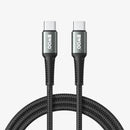 BWOO USB-C to USB-C Fast Charging Cable PD 65W Nylon 2M |Black