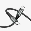 BWOO USB-C to USB-C Fast Charging Cable PD 65W Nylon 2M |Black