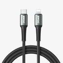 BWOO USB-C to Lightning Fast Charging Cable PD 27W Nylon 2M BLACK