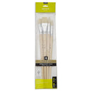 PEBEO-BRUSH WHITE MIX BRISTLE LONG HAND 4PCS-952400