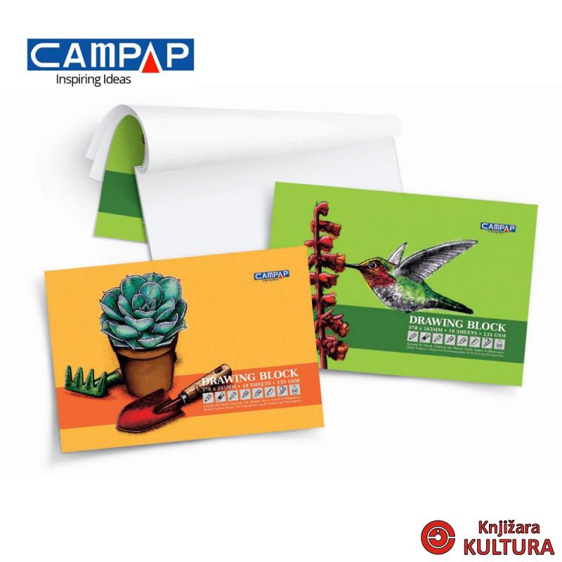 DRAWING BLOCK 378X265MM 135G 18SHT-3607