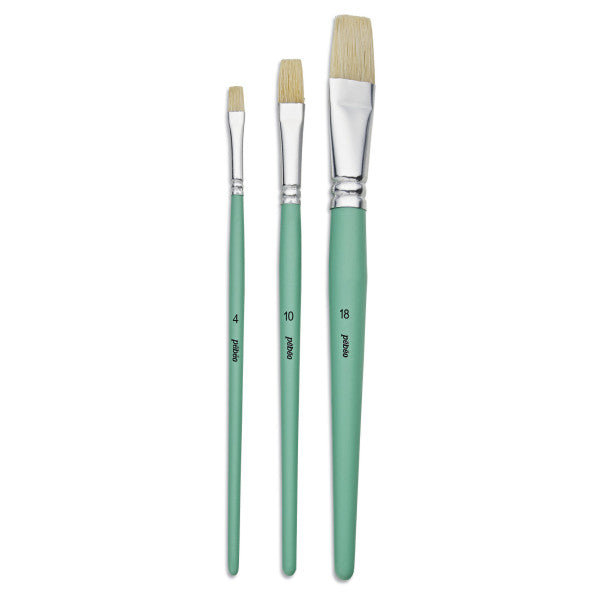 PEBEO-BRUSH WHITE FLAT BRISTLE SHORT HAND 3PCS-952314