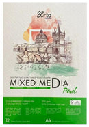 MIXED MEDIA PAD A4 250G 12SHT-37854