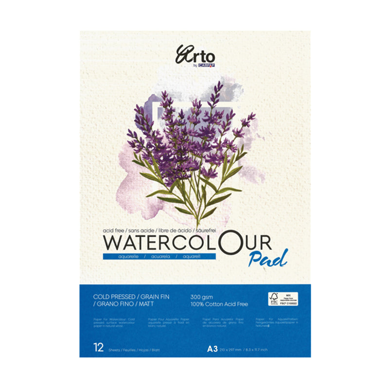 WATER COLOR PAD A3 300G 12SHT-37859