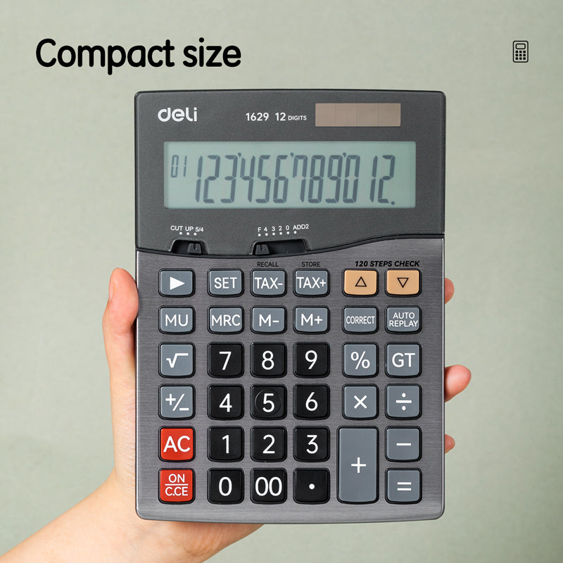 DELI CALCULATOR 12 DIGIT W/TAX-1629