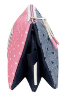 PENCIL CASE 3ZIP PEPE JEANS PINK/BLUE-6824321