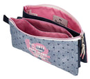 PENCIL CASE 3ZIP PEPE JEANS PINK/BLUE-6824321