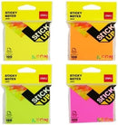 MEMO STICK 3X3 100SHT NEON ASSTD-A02302 PACK OF 4 PCS