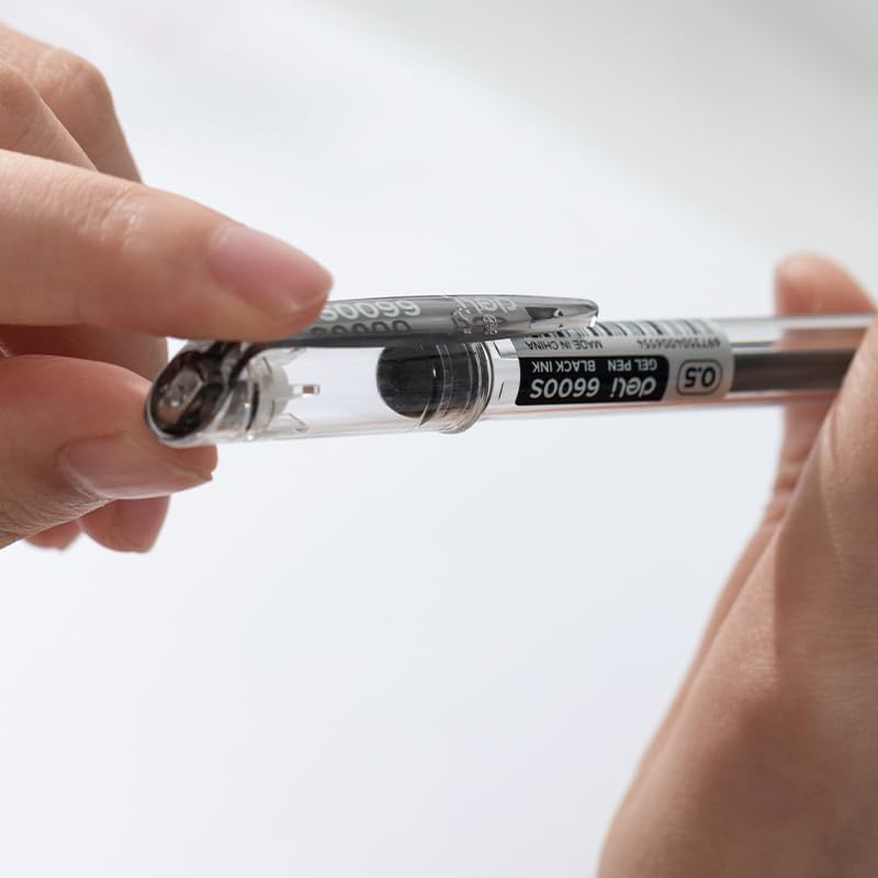 DELI-GEL PEN 0.5 BLUE-6600S-BL-PACK OF 12 PCS