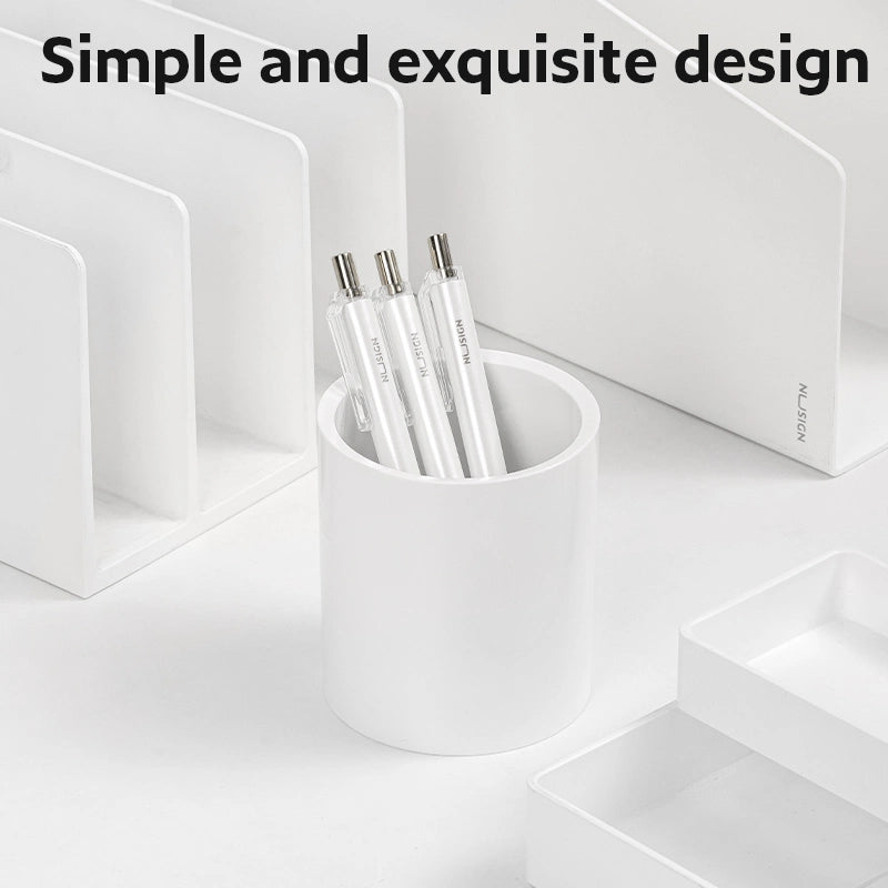 PEN HOLDER ROUND WHITE-NS023-WT