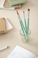 PEBEO-BRUSH GOLDEN FLAT BRISTLE SHORT HAND 3PCS-952308