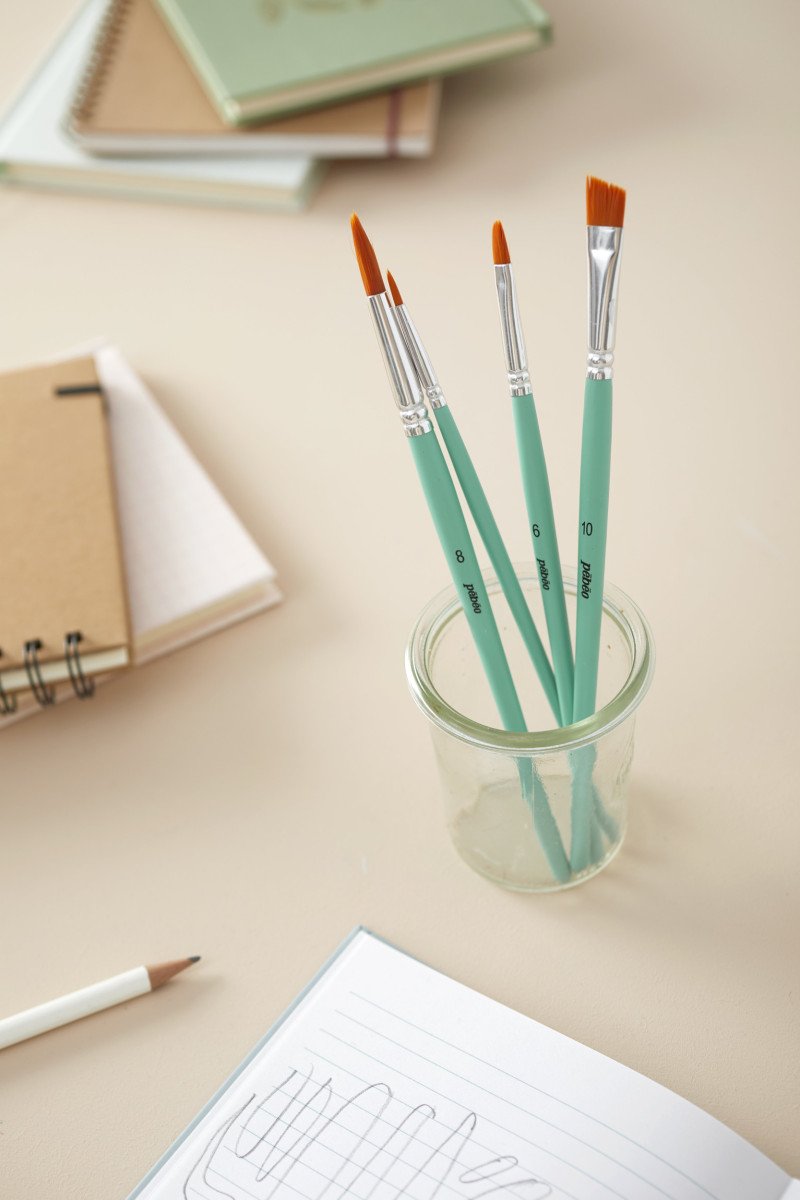 PEBEO-BRUSH GOLDEN ROUND BRISTLE SHORT HAND 3PCS-952309