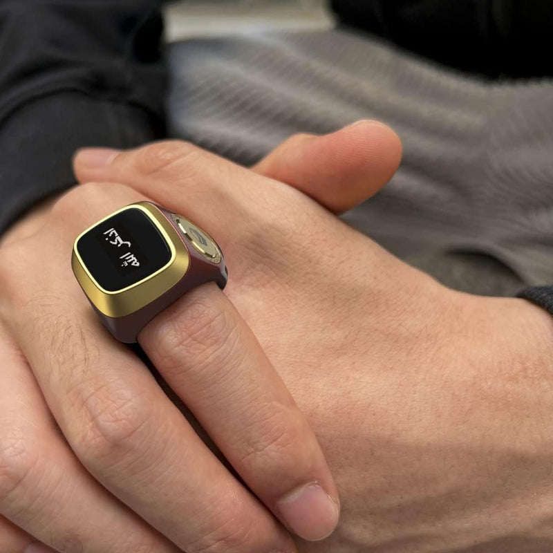 IQIBLA ZIKR RING E01S LITE 20MM BROWN