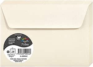 ENVELOPE POLLEN 114X162 120G IRIDESCENT CREAM-50046