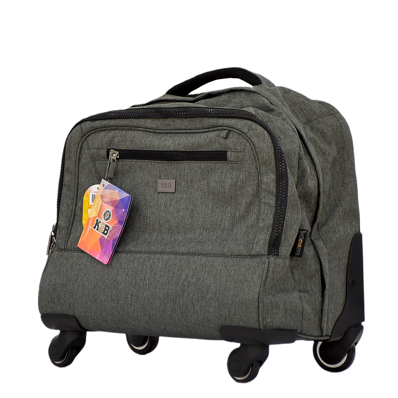 TROLLEY SQUARE 4 WHEEL PATTERN GREY-K24-B4-TS