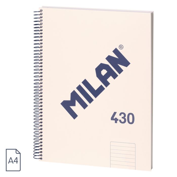 A4 spiral notebook with hard cover, lined paper, 80 sheets of 95 gr/m²,