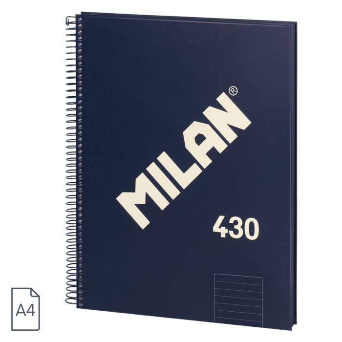 A4 spiral notebook with hard cover, lined paper, 80 sheets of 95 gr/m²,