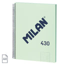 A4 spiral notebook with hard cover, lined paper, 80 sheets of 95 gr/m²,
