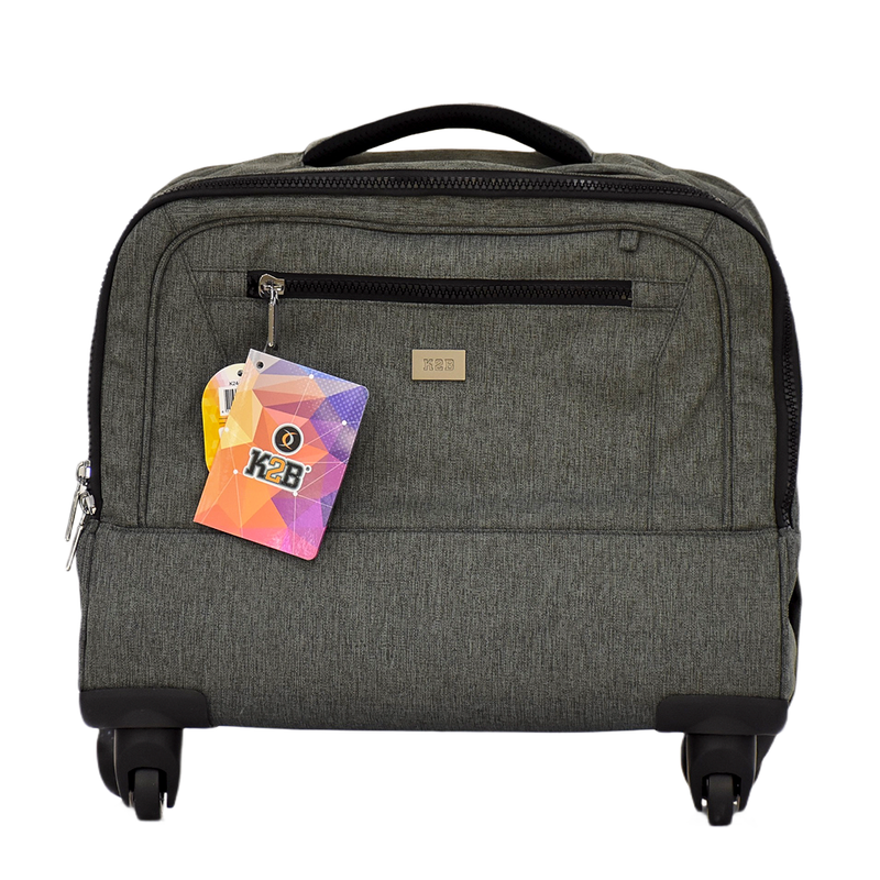 TROLLEY SQUARE 4 WHEEL PATTERN GREY-K24-B4-TS