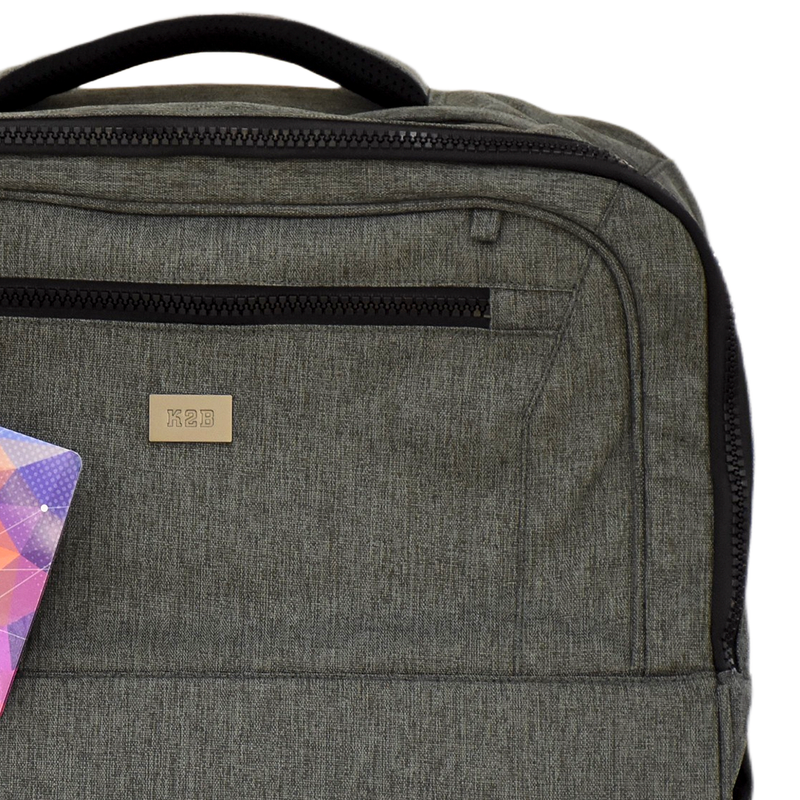 TROLLEY SQUARE 4 WHEEL PATTERN GREY-K24-B4-TS