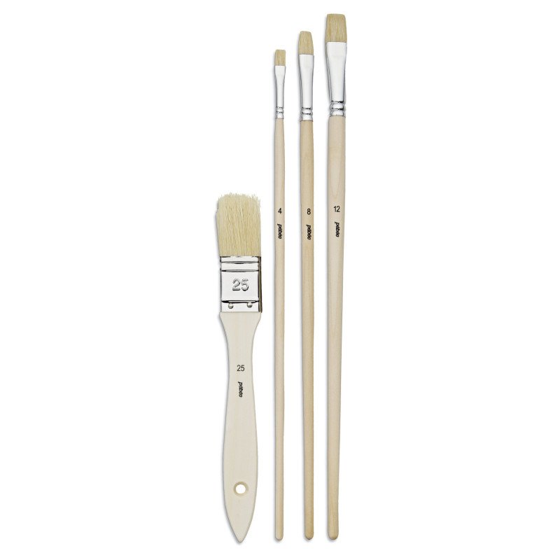 PEBEO-BRUSH WHITE MIX BRISTLE LONG HAND 4PCS-952408