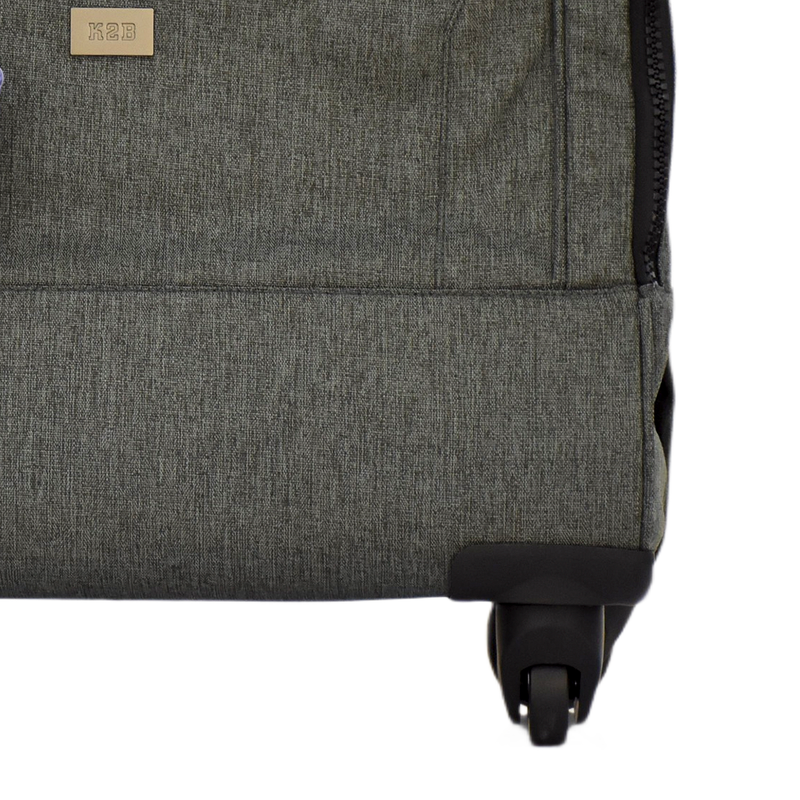 TROLLEY SQUARE 4 WHEEL PATTERN GREY-K24-B4-TS