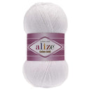 55 COTTON ACRY YARN 100GR WHITE-ALIZE/COTTON GOLD