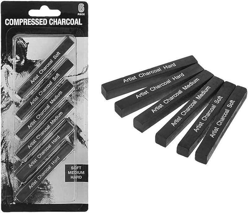 COMPRESSED CHARCOAL 6PCS (SMH6) - W-H6