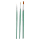 PEBEO-BRUSH GOLDEN ROUND BRISTLE SHORT HAND 3PCS-952309