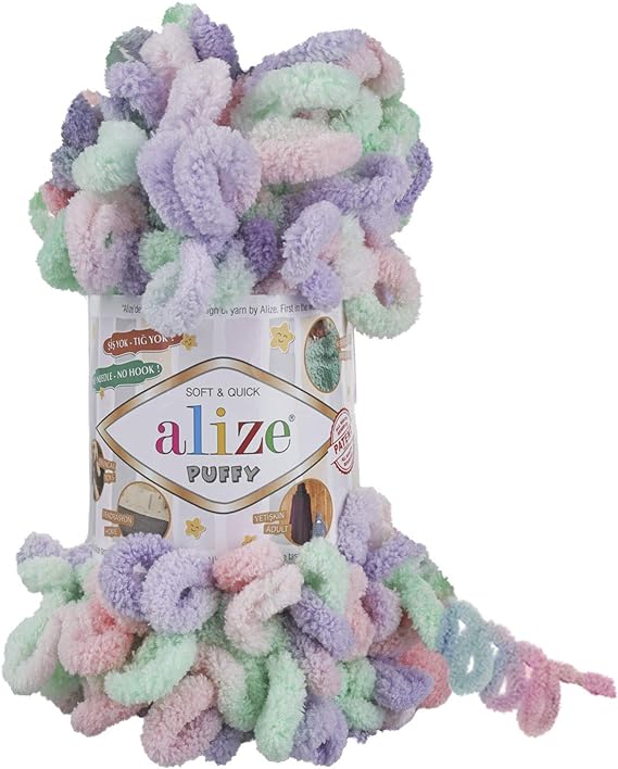 5938 MICRO POLY YARN 100G-ALIZE/PUFFY COLOR