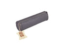 PENCIL CASE ROUND LEATHER AGE BAG GREY-77033