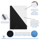 SPIRAL NOTE BOOK A4 50'S 5X5 AGE BAG BLACK-781421