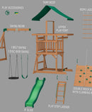 مجموعة أرجوحة باك يارد ديسكفري جرايسون بيك - متعددة الألوان  Backyard Discovery Grayson Peak Swing Set - Multicolor