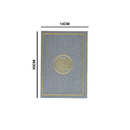 مصحف 14×20الوان الطيف كوشيه فضي بدون زهرات