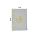 مصحف 14×20 عربي انجليزي شاموا غلاف بيو فضي