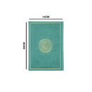 مصحف 14×20 عربي انجليزي شاموا غلاف بيو اخضر فيروزي