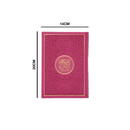 مصحف 14×20 عربي انجليزي  لاتيني شاموا غلاف بيو فوشيا